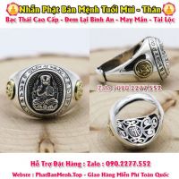 Nhẫn Nam Phong Thủy Bạc Phật bản mệnh tuổi  thân  ( Địa chỉ bán phật bản mệnh tại trung văn hà nội)