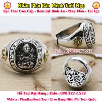 Nhẫn Phong Thủy Bạc Phật bản mệnh tuổi Ngọ  ( Địa chỉ bán phật bản mệnh tại trung văn hà nội)